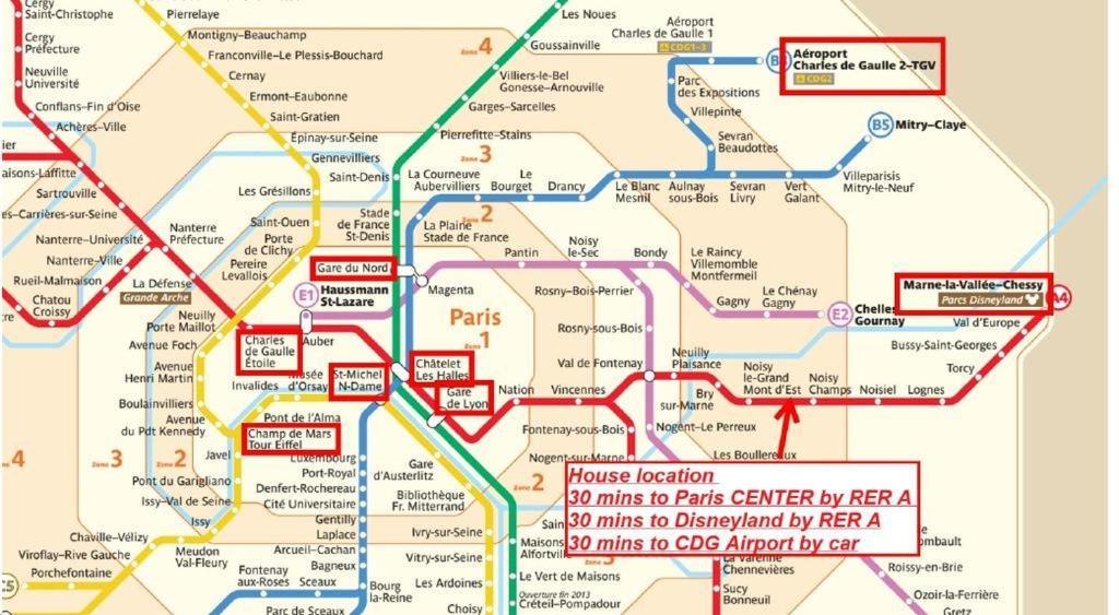 Chambre D'Hotes Proche De Disneyland Et Pas Loin De Paris Биси Сен Жорж Екстериор снимка